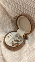Load image into Gallery viewer, Joie - Beige Round Divided Travel Jewelry Box
