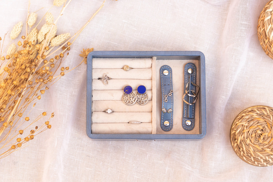 Gemma - Blue Mini Earrings/Rings Tray
