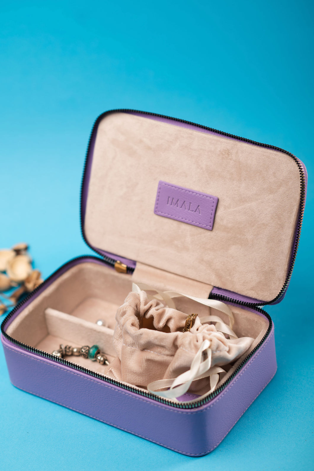 Coral - Lilac Mini Travel Jewelry Box