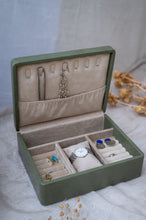 Load image into Gallery viewer, Gemma - Olive Green Classic Jewelry Box

